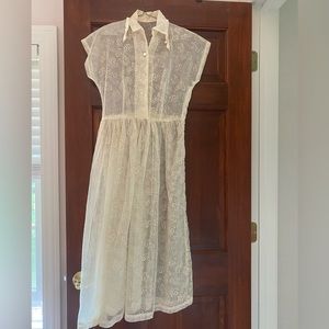 Vintage lace see thru dress.